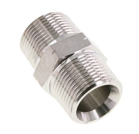 1'' NPT Acero inoxidable Espiga doble 140 Bar - Hidráulico