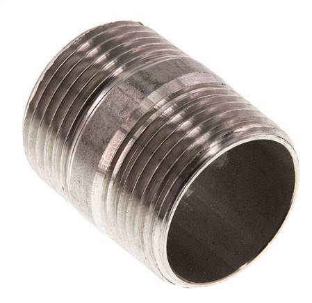 R 1'' Stainless steel Double Pipe Nipple 20 Bar DIN 2982 - 40mm