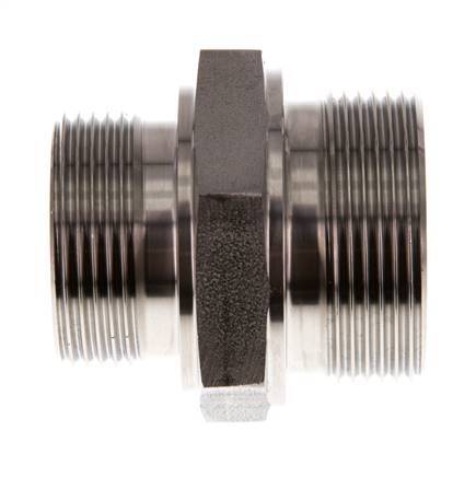 G 1 1/2'' x G 1 1/4'' Barra de acero inoxidable de doble espiga 315 - Hidráulica