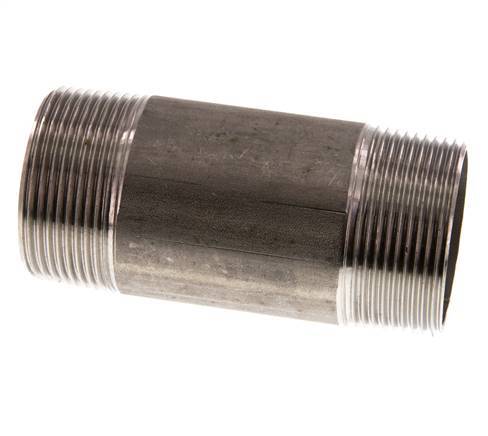 R 1 1/2'' Stainless steel Double Pipe Nipple 20 Bar DIN 2982 - 100mm