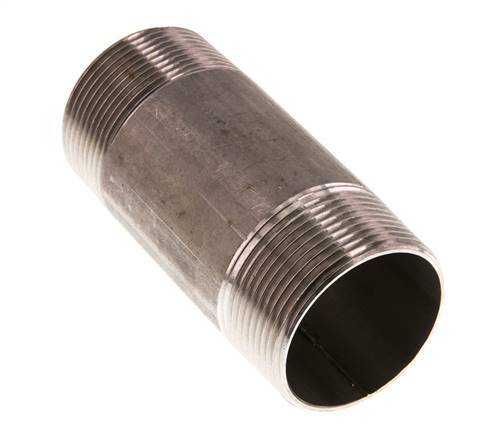 R 1 1/2'' Stainless steel Double Pipe Nipple 20 Bar DIN 2982 - 100mm