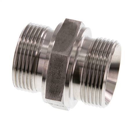 G 1 1/4'' Stainless steel Double Nipple 315 Bar - Hydraulic