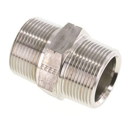 1 1/4'' NPT Stainless steel Double Nipple 80 Bar - Hydraulic