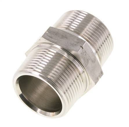 1 1/4'' NPT Stainless steel Double Nipple 80 Bar - Hydraulic