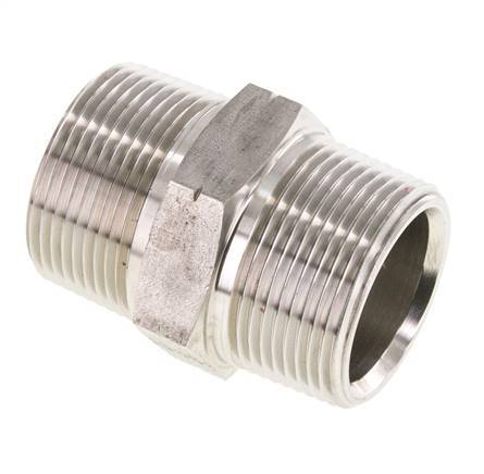 1 1/4'' NPT Stainless steel Double Nipple 80 Bar - Hydraulic