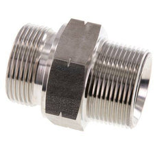 1 1/4'' NPT x G 1 1/4'' Acero inoxidable Espiga doble 40 Bar - Hidráulico