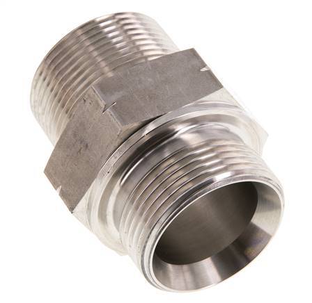 1 1/4'' NPT x G 1 1/4'' Acero inoxidable Espiga doble 40 Bar - Hidráulico