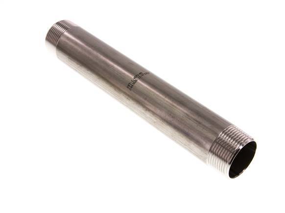 R 1 1/4'' Stainless steel Double Pipe Nipple 20 Bar DIN 2982 - 250mm