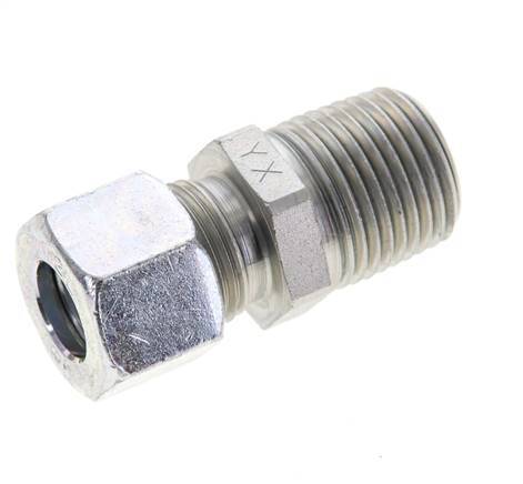 1/2'' NPT Male x 12L Zinc plated Steel Straight Cutting Ring 315 Bar DIN 2353