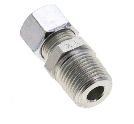 1/2'' NPT Male x 12L Zinc plated Steel Straight Cutting Ring 315 Bar DIN 2353