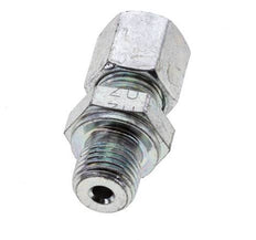 G 1/4'' Male x 6S Zinc plated Steel Straight Cutting Ring 630 Bar DIN 2353 [2 Pieces]