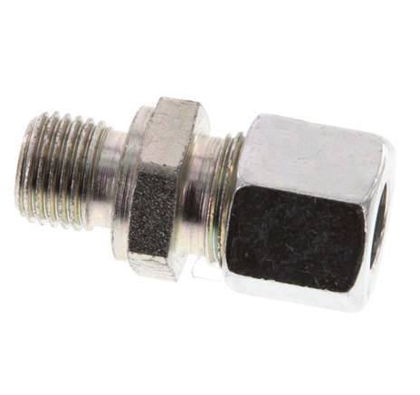 G 1/4'' Male x 10L Zinc plated Steel Straight Cutting Ring 315 Bar DIN 2353 [2 Pieces]