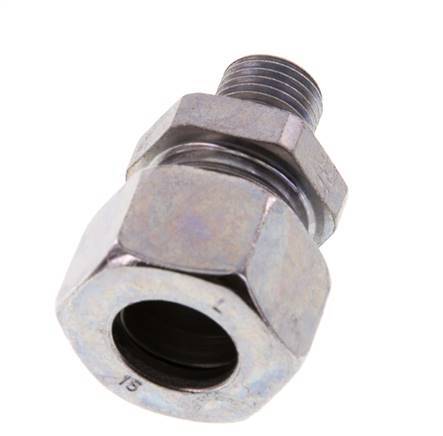 G 1/4'' Macho x 15L Anillo de corte recto de acero galvanizado 315 Barra DIN 2353