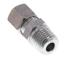 R 1/4'' Male x 8LL Zinc plated Steel Straight Cutting Ring 100 Bar DIN 2353 [2 Pieces]