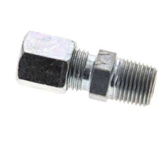 1/8'' NPT Male x 6LL Zinc plated Steel Straight Cutting Ring 100 Bar DIN 2353