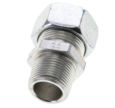 3/4'' NPT Male x 22L Zinc plated Steel Straight Cutting Ring 160 Bar DIN 2353