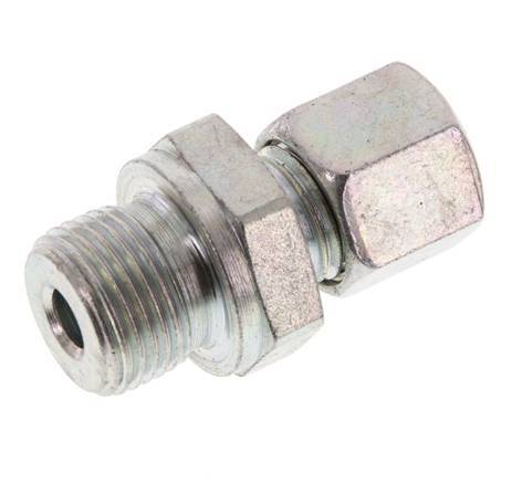 G 3/8'' Male x 8L Zinc plated Steel Straight Cutting Ring 315 Bar DIN 2353 [2 Pieces]