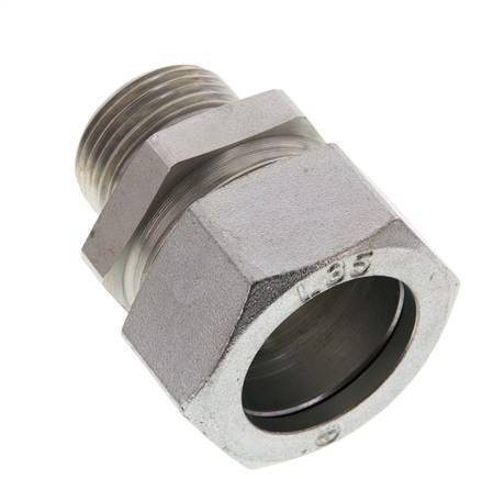 G 1'' Male x 35L Zinc plated Steel Straight Cutting Ring 160 Bar DIN 2353