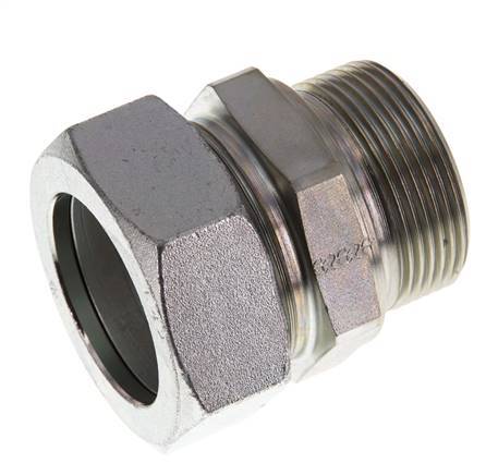 G 1 1/2'' Macho x 42L Anillo de corte recto de acero galvanizado 160 Bar DIN 2353