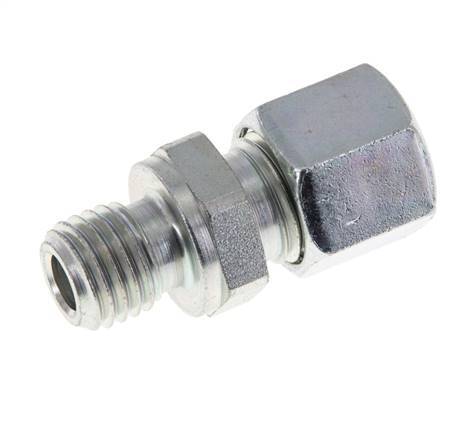 M12x1.5 Male x 8L Zinc plated Steel Straight Cutting Ring 315 Bar DIN 2353 [5 Pieces]