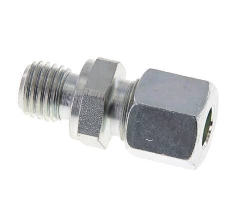 M12x1.5 Male x 8L Zinc plated Steel Straight Cutting Ring 315 Bar DIN 2353 [5 Pieces]