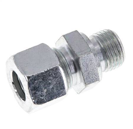 M16x1.5 Male x 12L Zinc plated Steel Straight Cutting Ring 315 Bar DIN 2353 [2 Pieces]