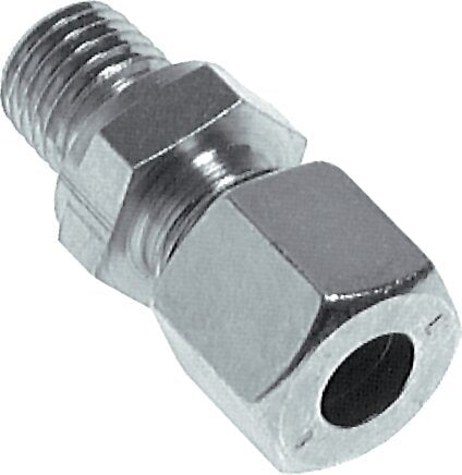 M8x1 Male x 6LL Zinc plated Steel Straight Cutting Ring 100 Bar DIN 2353 [2 Pieces]