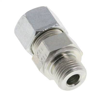 M18x1.5 Male x 12S Zinc plated Steel Straight Cutting Ring 630 Bar DIN 2353 [2 Pieces]