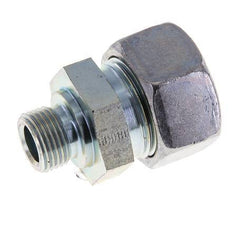 M18x1.5 Male x 22L Zinc plated Steel Straight Cutting Ring 160 Bar DIN 2353