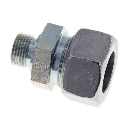 M18x1.5 Male x 22L Zinc plated Steel Straight Cutting Ring 160 Bar DIN 2353