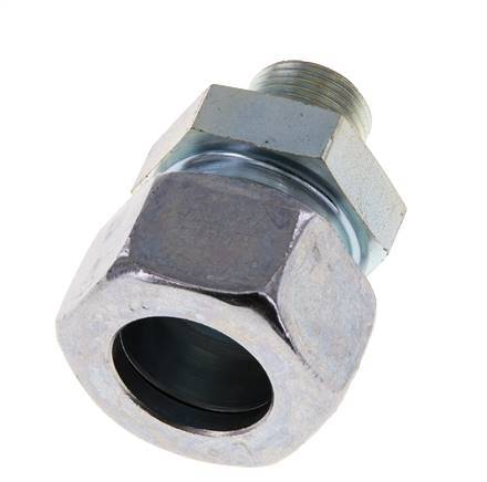 M18x1.5 Male x 22L Zinc plated Steel Straight Cutting Ring 160 Bar DIN 2353