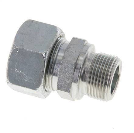 M22x1.5 Male x 18L Zinc plated Steel Straight Cutting Ring 315 Bar DIN 2353