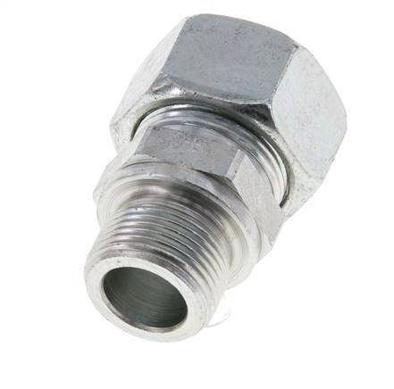 M22x1.5 Male x 18L Zinc plated Steel Straight Cutting Ring 315 Bar DIN 2353