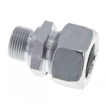 M22x1.5 Male x 22L Zinc plated Steel Straight Cutting Ring 160 Bar DIN 2353