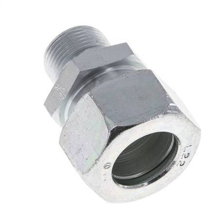 M22x1.5 Male x 22L Zinc plated Steel Straight Cutting Ring 160 Bar DIN 2353