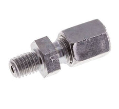 M6 Male x 4LL Zinc plated Steel Straight Cutting Ring 100 Bar DIN 2353