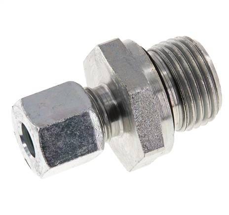 G 1/2'' Macho x 8L Anillo de corte recto de acero galvanizado con junta FKM 315 Barra DIN 2353