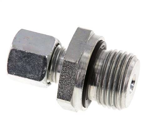 G 1/2'' Macho x 8L Anillo de corte recto de acero galvanizado con junta FKM 315 Barra DIN 2353