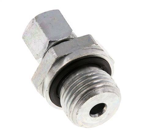 G 1/2'' Macho x 8L Anillo de corte recto de acero galvanizado con junta FKM 315 Barra DIN 2353
