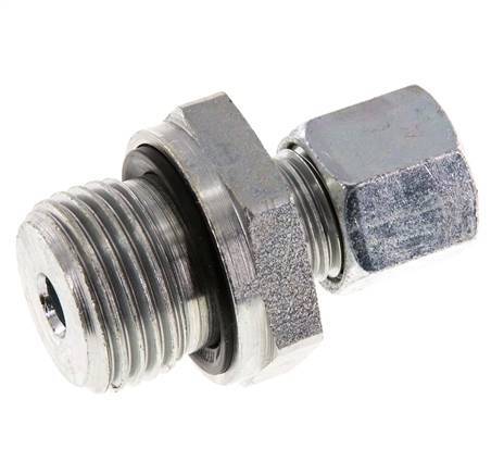 G 1/2'' Macho x 8L Anillo de corte recto de acero galvanizado con junta FKM 315 Barra DIN 2353