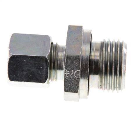 G 1/2'' Male x 10L Zinc plated Steel Straight Cutting Ring with FKM Seal 315 Bar DIN 2353