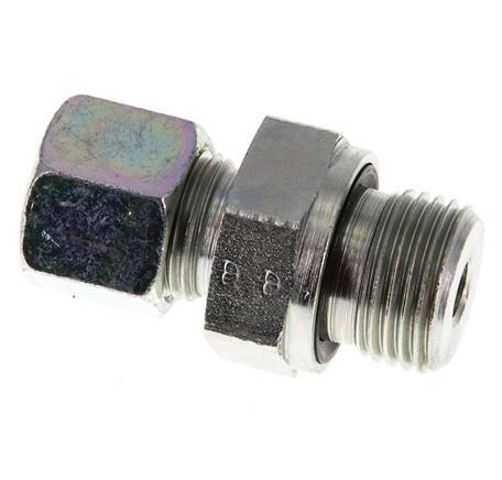 G 1/2'' Macho x 10S Anillo de corte recto de acero galvanizado con junta FKM 630 Barra DIN 2353