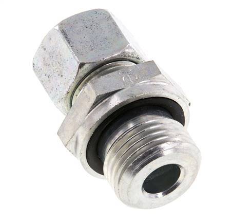 G 1/2'' Male x 12L Zinc plated Steel Straight Cutting Ring with FKM Seal 315 Bar DIN 2353 [2 Pieces]