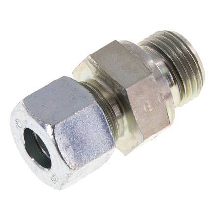 G 1/2'' Male x 12S Zinc plated Steel Straight Cutting Ring with FKM Seal 630 Bar DIN 2353 [2 Pieces]