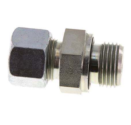 G 1/2'' Male x 12S Zinc plated Steel Straight Cutting Ring with FKM Seal 630 Bar DIN 2353 [2 Pieces]