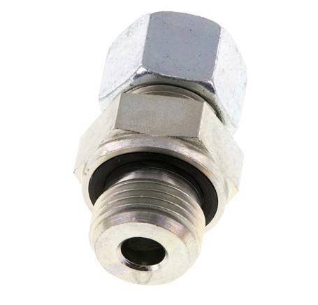 G 1/2'' Male x 12S Zinc plated Steel Straight Cutting Ring with FKM Seal 630 Bar DIN 2353 [2 Pieces]