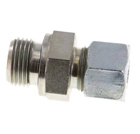 G 1/2'' Male x 12S Zinc plated Steel Straight Cutting Ring with FKM Seal 630 Bar DIN 2353 [2 Pieces]