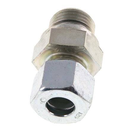 G 1/2'' Male x 12S Zinc plated Steel Straight Cutting Ring with FKM Seal 630 Bar DIN 2353 [2 Pieces]