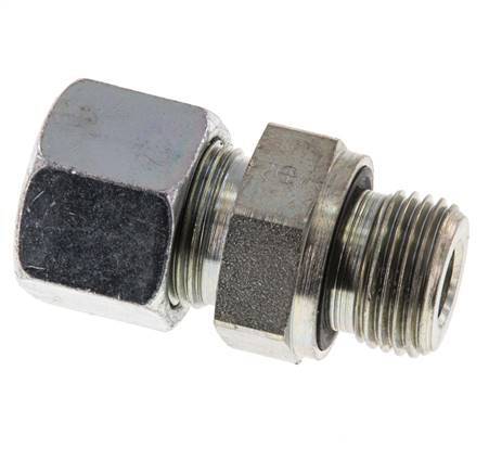 G 1/2'' Macho x 14S Anillo de corte recto de acero galvanizado con junta FKM 630 Barra DIN 2353