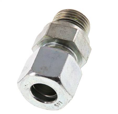 G 1/2'' Macho x 14S Anillo de corte recto de acero galvanizado con junta FKM 630 Barra DIN 2353